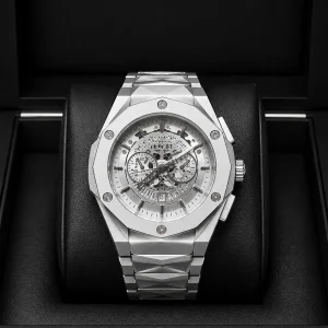 Hublot Silver Skeletonized Chronograph